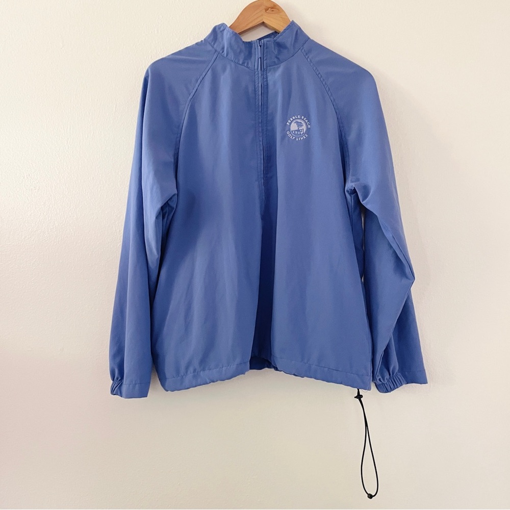 Vintage EP Pro Pebble Beach Periwinkle Quarter Zip Pullover Windbreaker Jacket